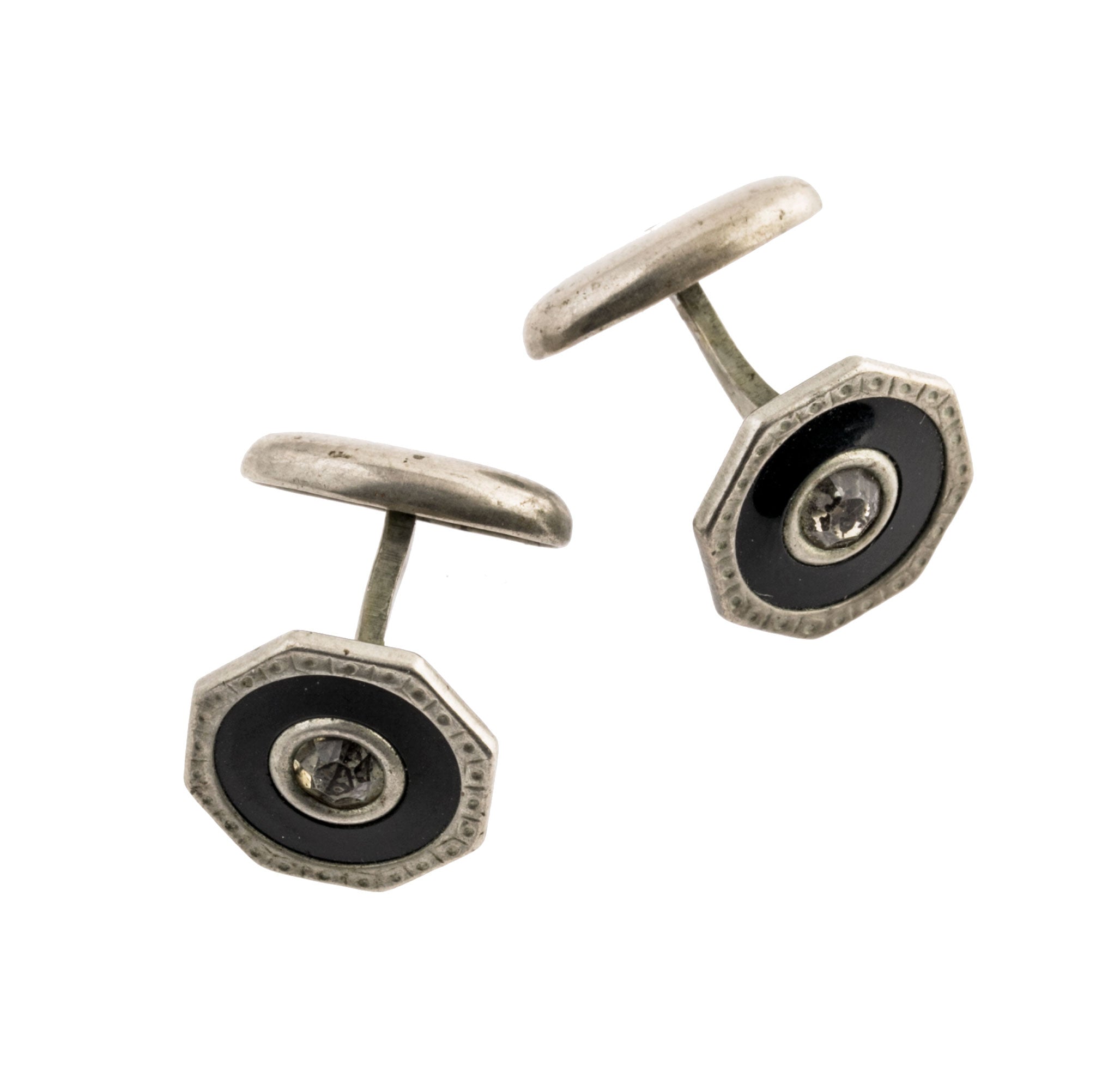 Hollow form silver sale cufflinks