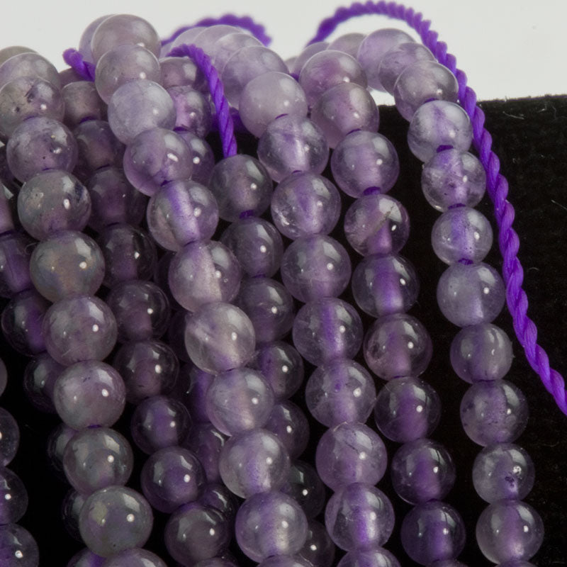 Amethyst 8 mm round beads strand - 12 inch 