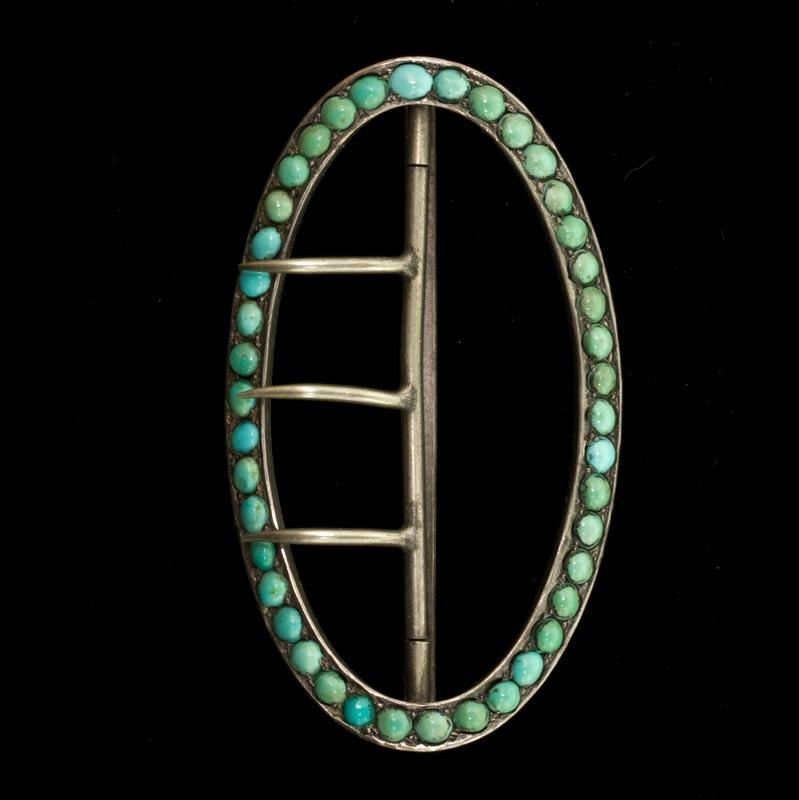 Victorian Sterling, Persian Turquoise buckle 