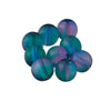 Contemporary Czech 3 color 8mm rounds, blue, purple and green. Package of 25. b11-mi-1182