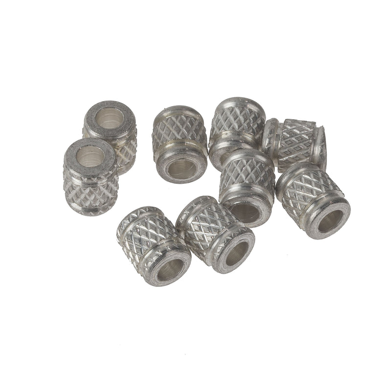 Engraved Cylinder beads, silver colored. 7x5mm. Pkg 10. b18-687