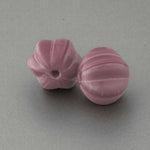 Vintage Rose Opal Glass Melon bead. Czechslovakia, 20mm. Pkg 1.. b11-pp-1280