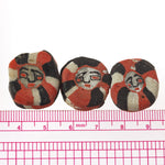 Ancient Roman Mosaic Face Beads. 23x7mm. Modern reproduction. Pkg 1. b1-871