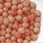 Varigated Coral 6mm round beads, natural, smooth polish. Pkg 6. B4-cor481