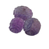 Vintage Floral Carved Amethyst Beads, gemstone quality, oval. 10+ cts. Pkg 1. 1970s. b4-ame243