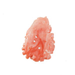 Salmon Pink Coral Cabochon carved floral design, natural, untreated.  b4-cor465