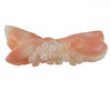 Salmon Pink Coral Cabochon carved floral design, natural, untreated.  b4-cor469