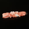 Salmon color Coral Pendant, carved floral design, natural, untreated.  b4-cor470