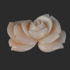 Light Pink Rose Cabochon, Carved Coral, Natural and untreated.  b4-cor472