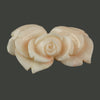 Light Pink Rose Cabochon, Carved Coral, Natural and untreated.  b4-cor472