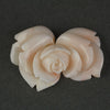 Light Pink Rose Cabochon, Carved Coral, Natural and untreated.  b4-cor472