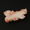 Peach and White Coral Cabochon carved floral design, natural, untreated.  b4-cor478