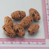 Carved Fruit Pit Hedaio Bead, with monkeys and foliage. Chinese. Pkg 1. b7-wo257