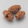 Carved Fruit Pit Hedaio Bead, with monkeys and foliage. Chinese. Pkg 1. b7-wo257