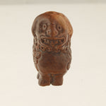 Hand carved Rosewood Fu Lion vintage beads. 30x20x17mm.  Pkg.1 China 1970s.  b7-wo359