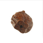 Hand carved Rosewood Fu Lion vintage beads. 30x20x17mm.  Pkg.1 China 1970s.  b7-wo359