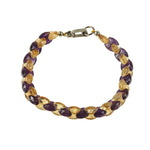 Faceted Amethyst and Citrine Vertebrae bracelet. brbd001