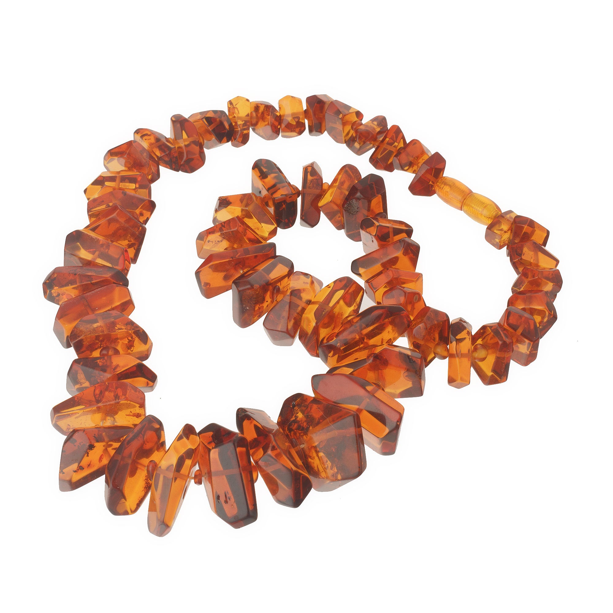 Necklace in Amber Resin and Indian Amber - IB03622