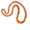 Baltic Cognac Amber artfully faceted bead necklace.  24 inches. nlbd2214