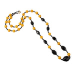 Art Deco Bumble Bee, Yellow  & Black Bakelite bead necklace. nlbk807