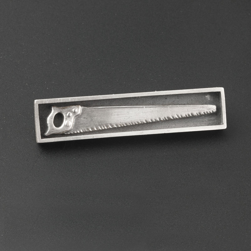 Contemporary "Hand Saw" pin by Connie Verrusio, Sterling Silver, pnvs909