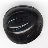 Vintage pressed German black pressed glass bead. 12mm  Pkg of 4. 