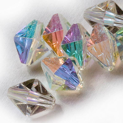 Swarovski crystal aurora borealis diamond bead Art. 5121. 8.5x6.5mm pk –  Earthly Adornments