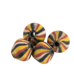 Ancient East Java Pelangi rainbow Jatim bead replica. 15mm. pkg of 1.