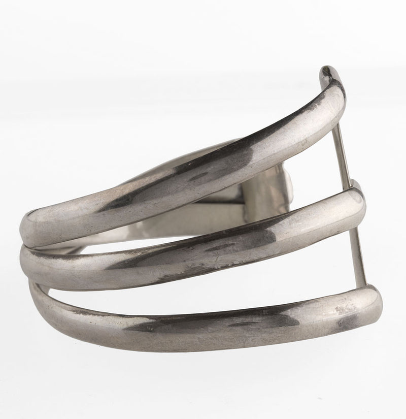 Robert silver – Nilsson sterling Earthly cuff twist bracelet. Adornments modernist Signed